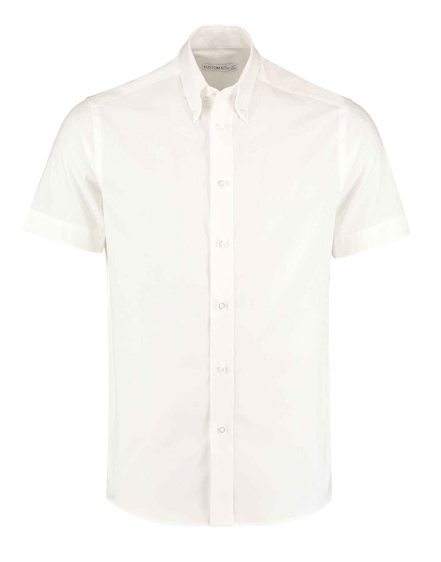 Kustom Kit Mens SS Tailored Oxford Shirt KK187 - White - Customisable Corporate Wear