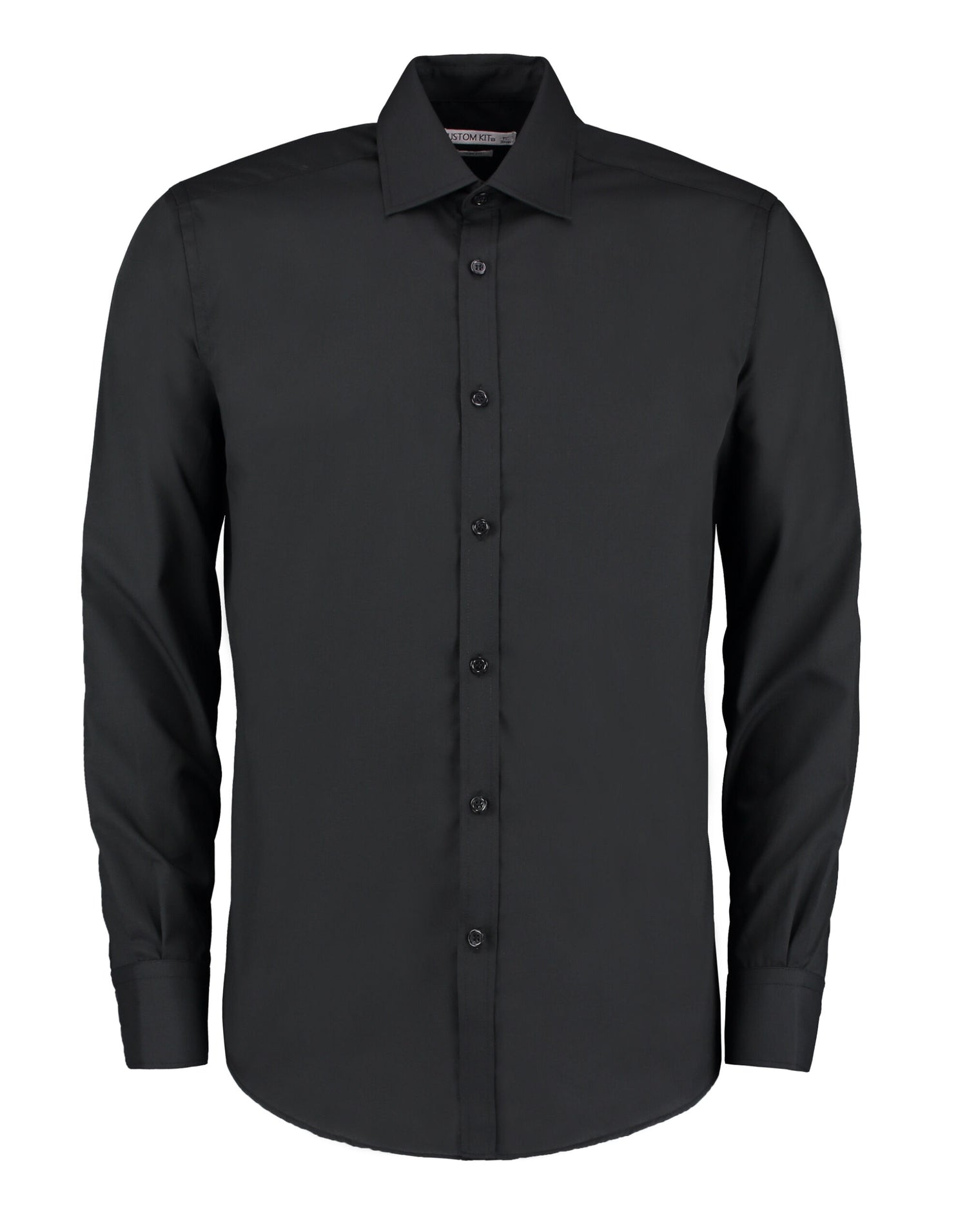 Kustom Kit Mens LS Slim Business Shirt KK192 - Black - Customisable Corporate Wear