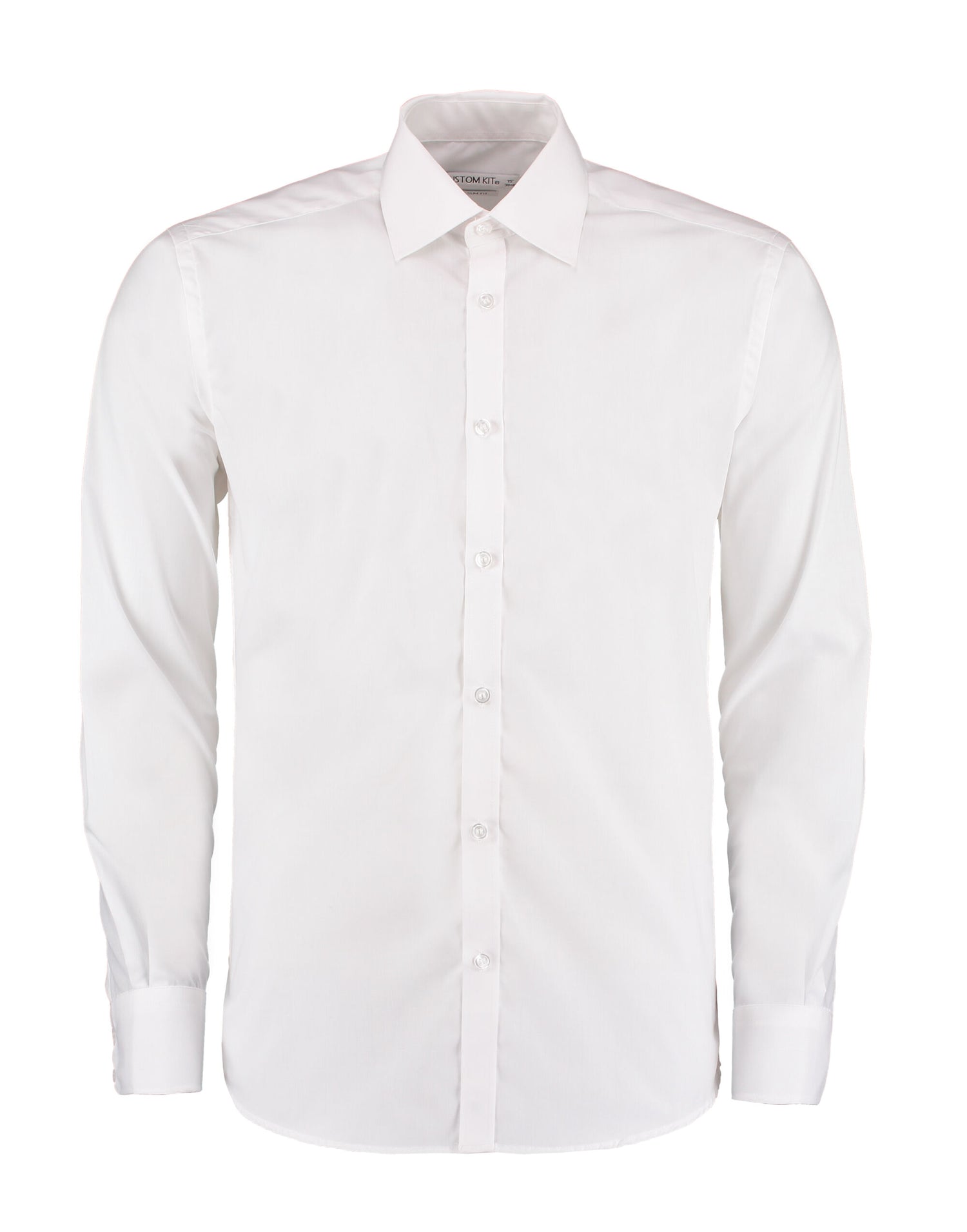 Kustom Kit Mens LS Slim Business Shirt KK192 - White - Customisable Corporate Wear