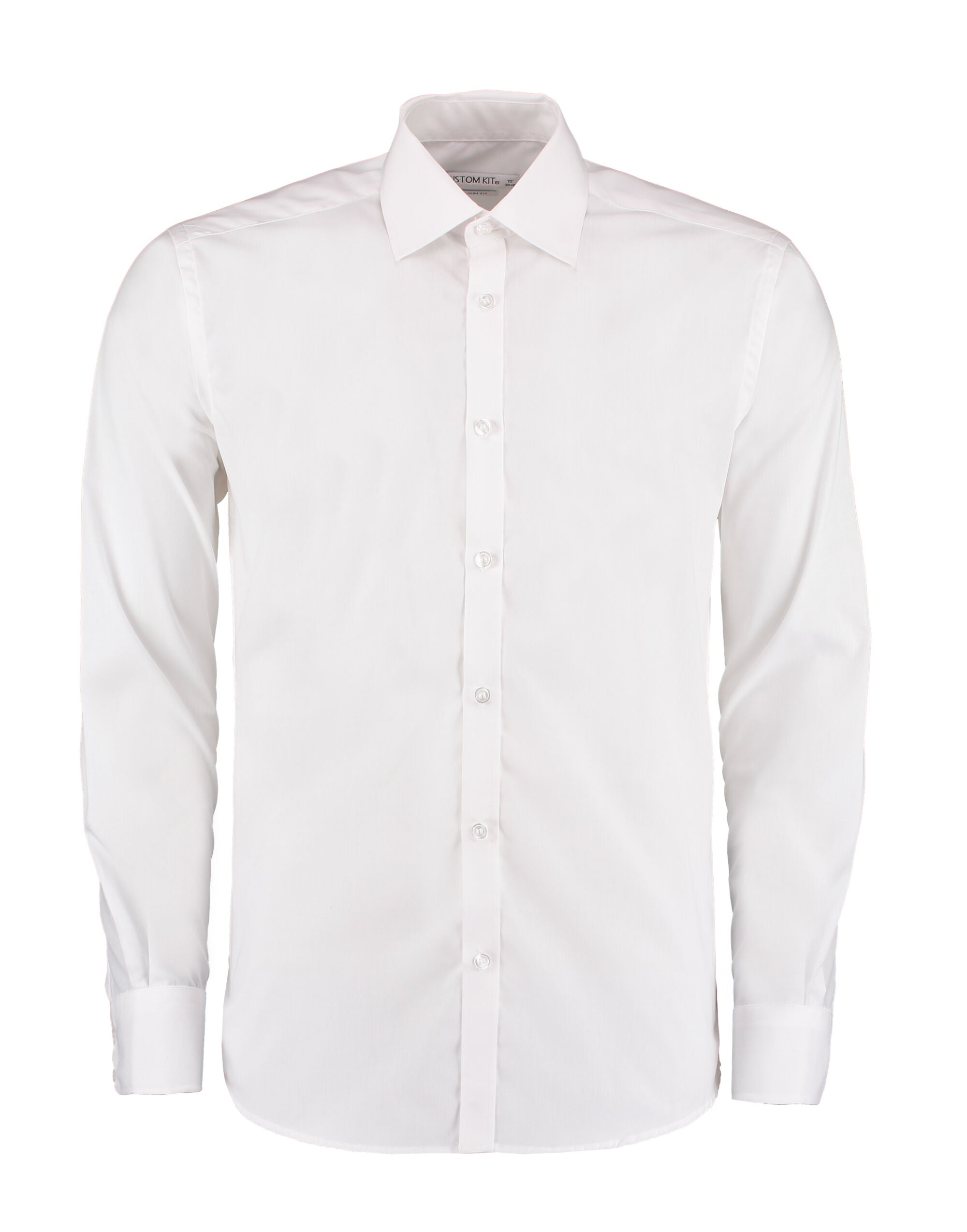 Kustom Kit Mens LS Slim Business Shirt KK192 - White - Customisable Corporate Wear