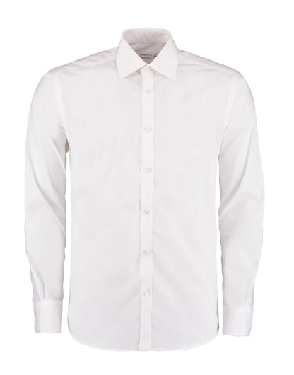 Kustom Kit Mens LS Slim Business Shirt KK192 - White - Customisable Corporate Wear