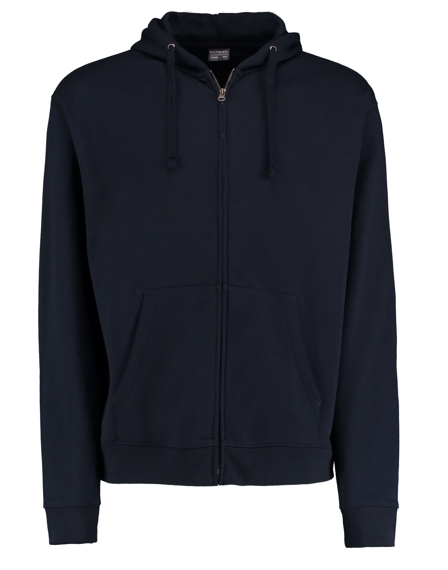 Kustom Kit Mens Superwash Zipped Hoodie KK303 - Navy - Customisable Hoodies