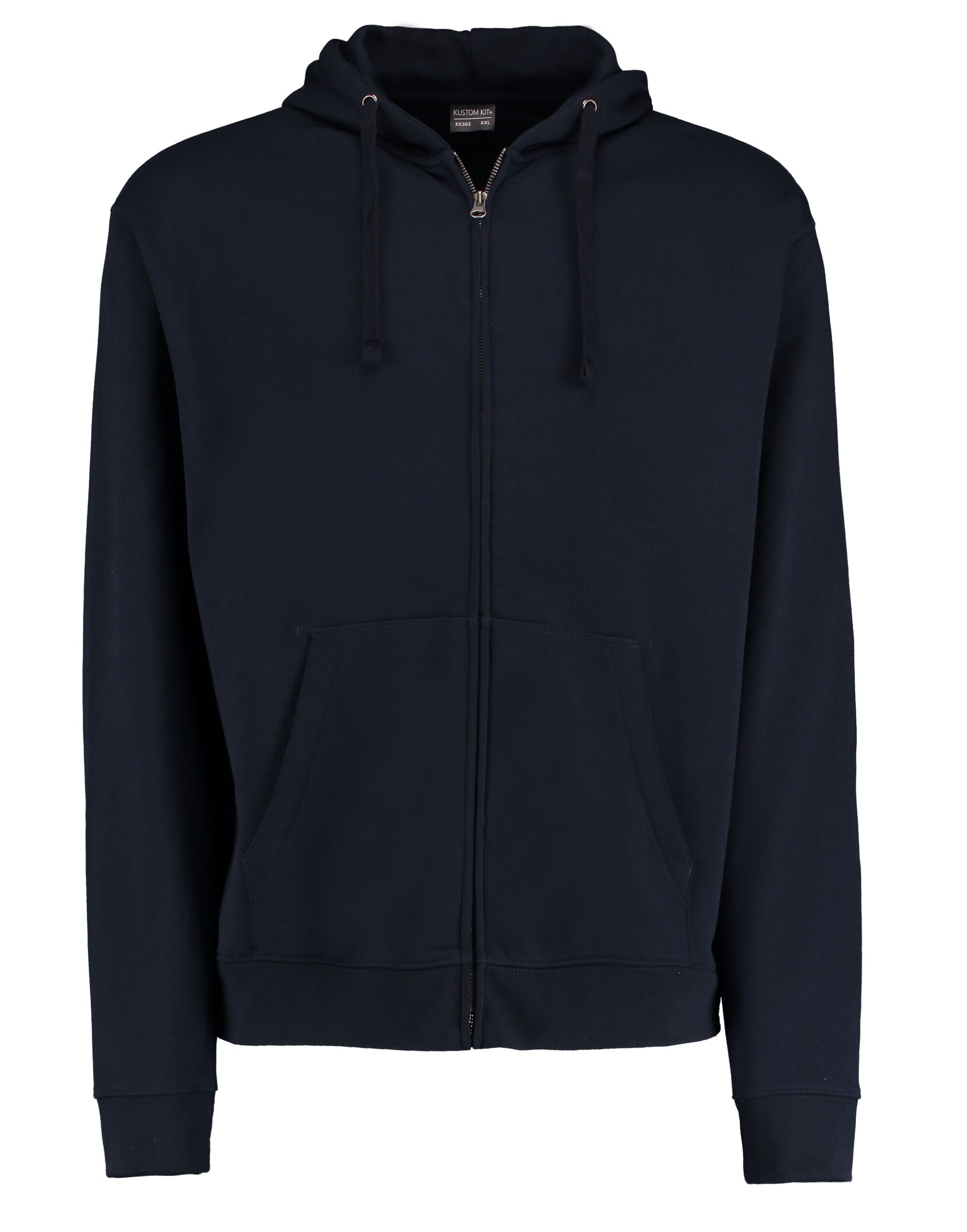 Kustom Kit Mens Superwash Zipped Hoodie KK303 - Navy - Customisable Hoodies