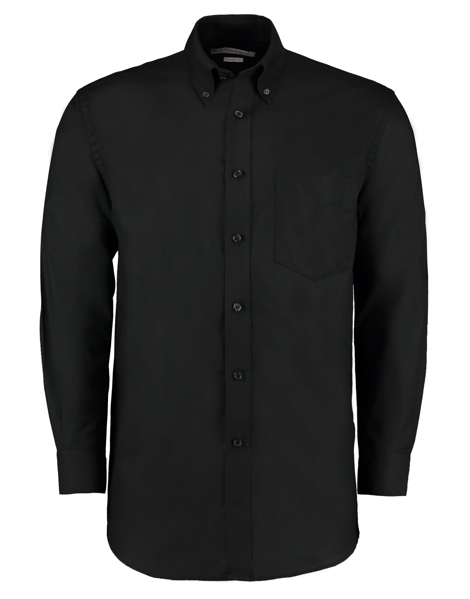Kustom Kit Classic Fit Long Sleeve Workwear Oxford Shirt KK351 - Black - Customisable Corporate Wear