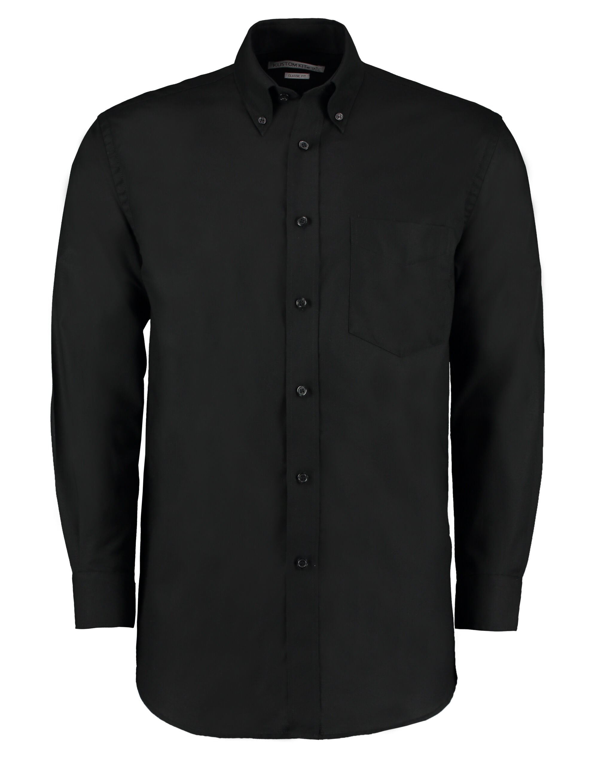 Kustom Kit Classic Fit Long Sleeve Workwear Oxford Shirt KK351 - Black - Customisable Corporate Wear