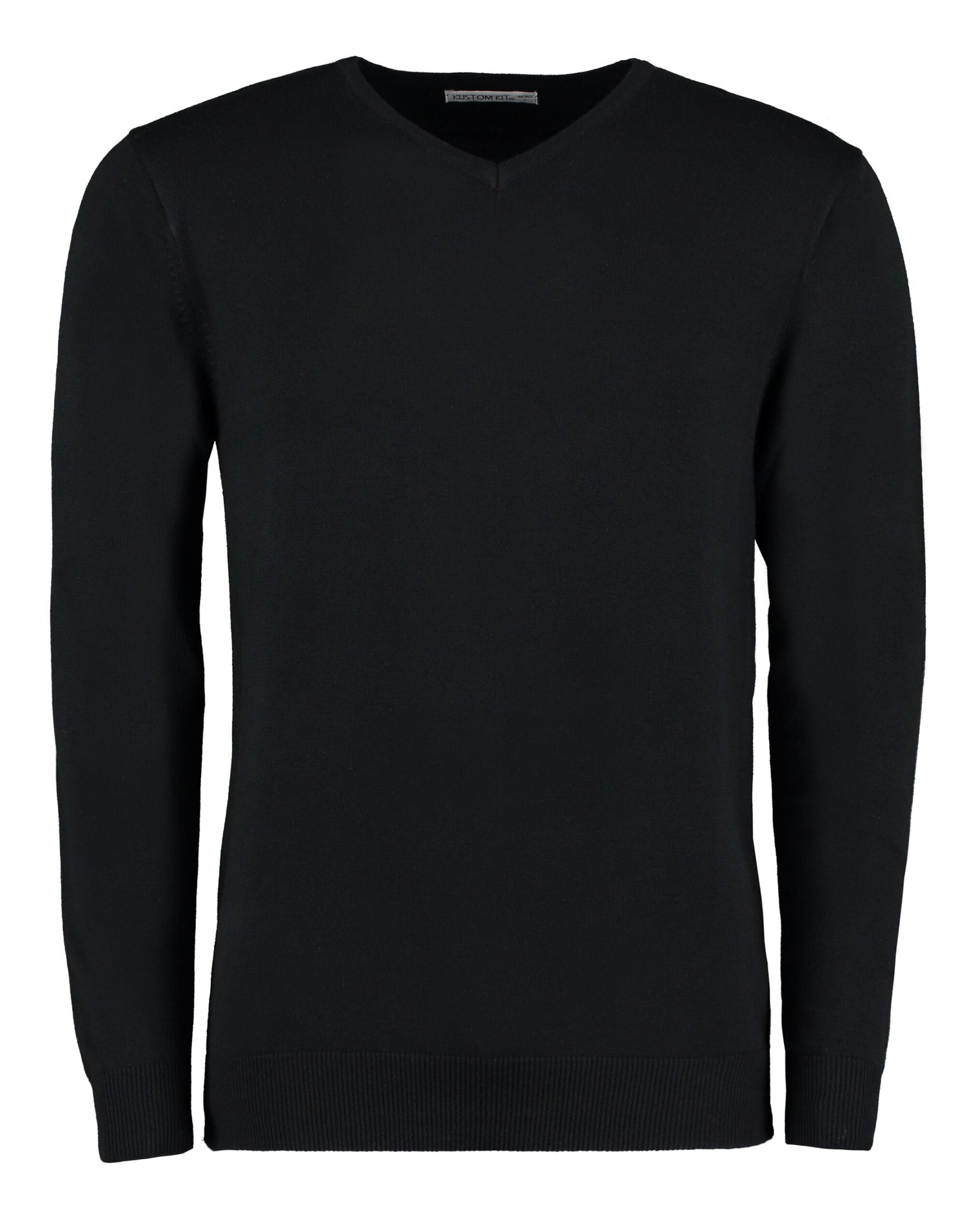Kustom Kit Mens Arundel V Neck Sweater KK352 - Black - Customisable Corporate Wear