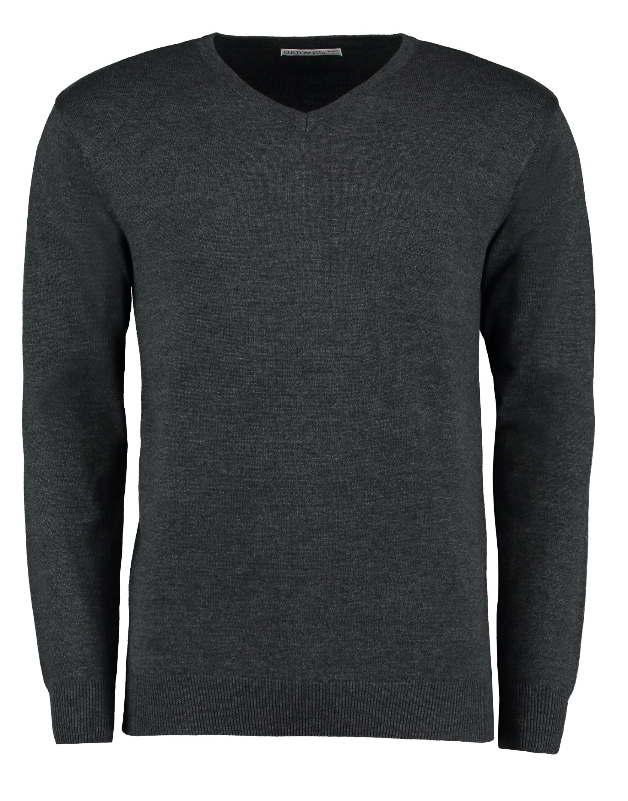 Kustom Kit Mens Arundel V Neck Sweater KK352 - Graphite - Customisable Corporate Wear