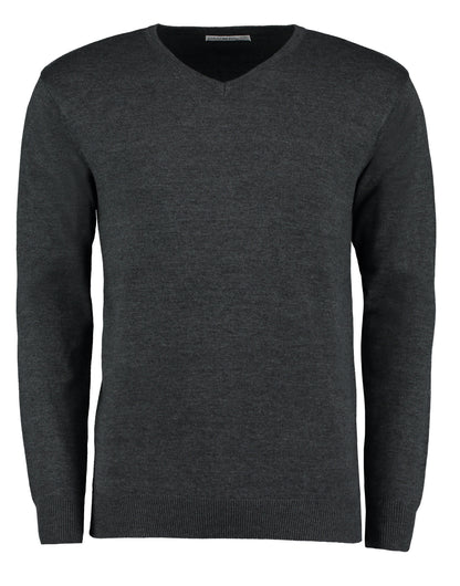 Kustom Kit Mens Arundel V Neck Sweater KK352 - Graphite - Customisable Corporate Wear