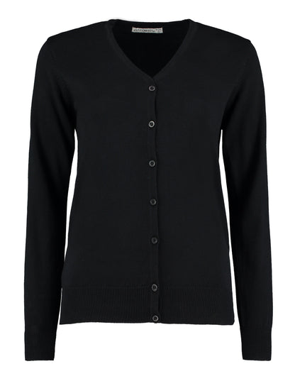 Kustom Kit Ladies V Neck Cardigan KK354 - Black - Customisable Sweatshirt