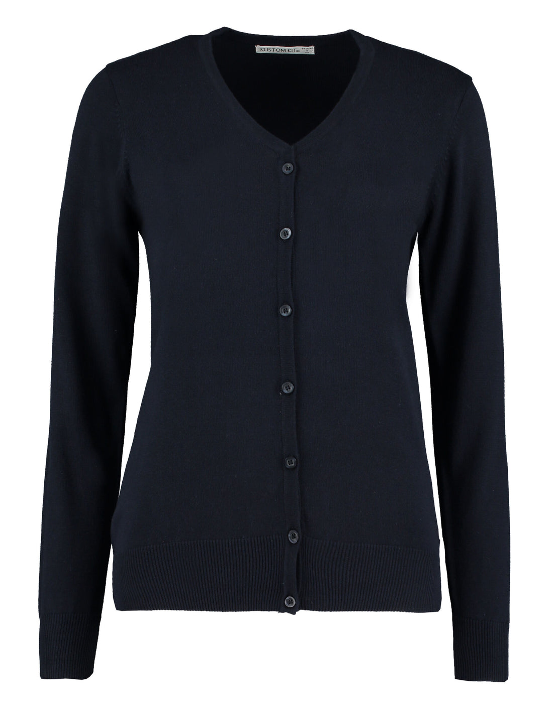 Kustom Kit Ladies V Neck Cardigan KK354 - Navy - Customisable Sweatshirt