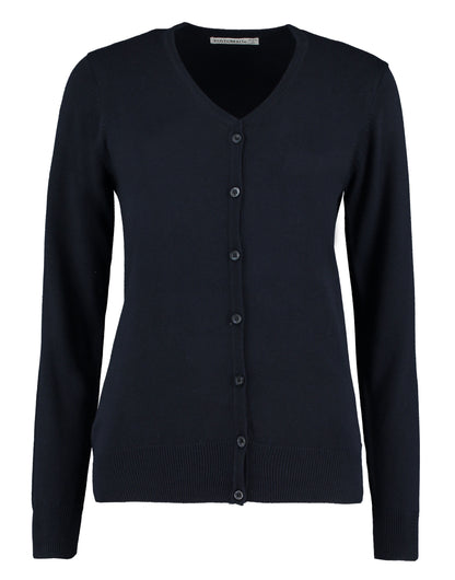 Kustom Kit Ladies V Neck Cardigan KK354 - Navy - Customisable Sweatshirt
