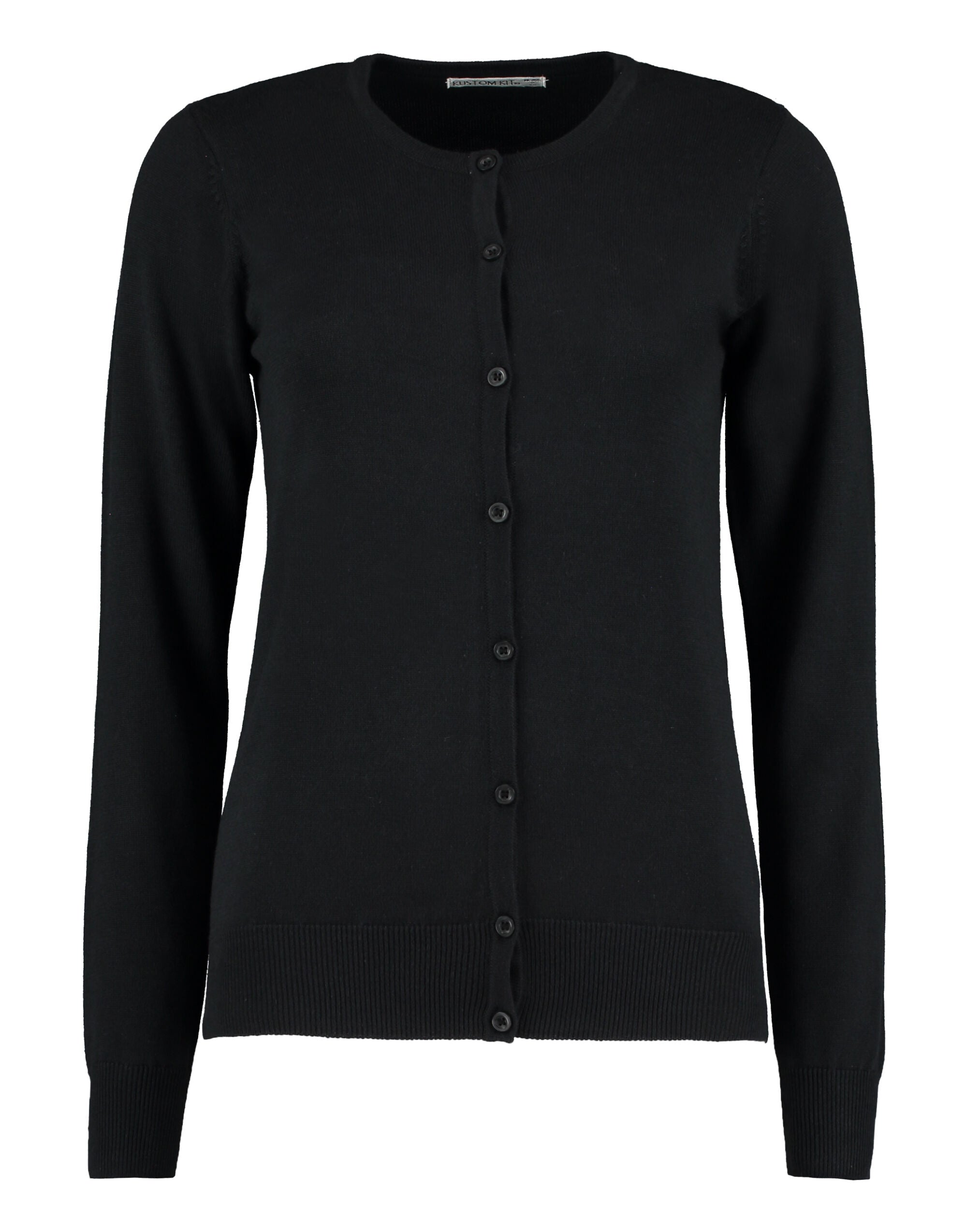 Kustom Kit Lady Arundel Crew Cardigan KK355 - Black - Customisable Sweatshirt