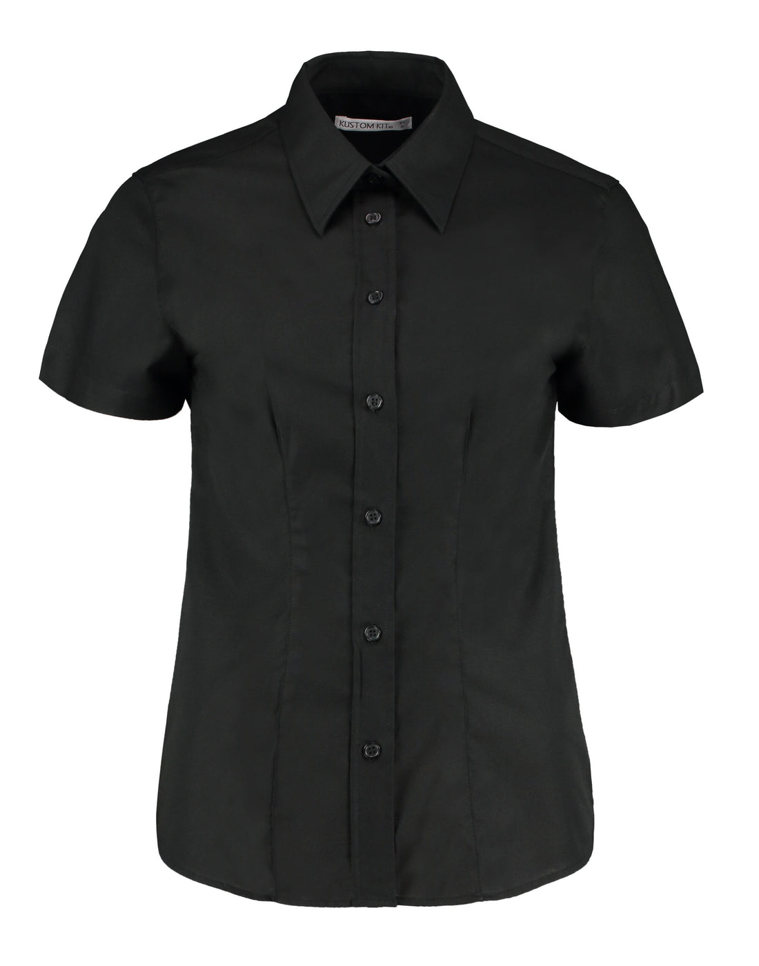Kustom Kit Ladies SS Workwear Shirt KK360 - Black - Customisable Shirts