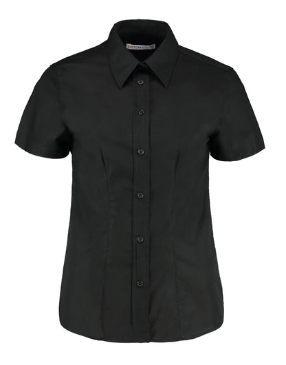 Kustom Kit Ladies SS Workwear Shirt KK360 - Black - Customisable Shirts
