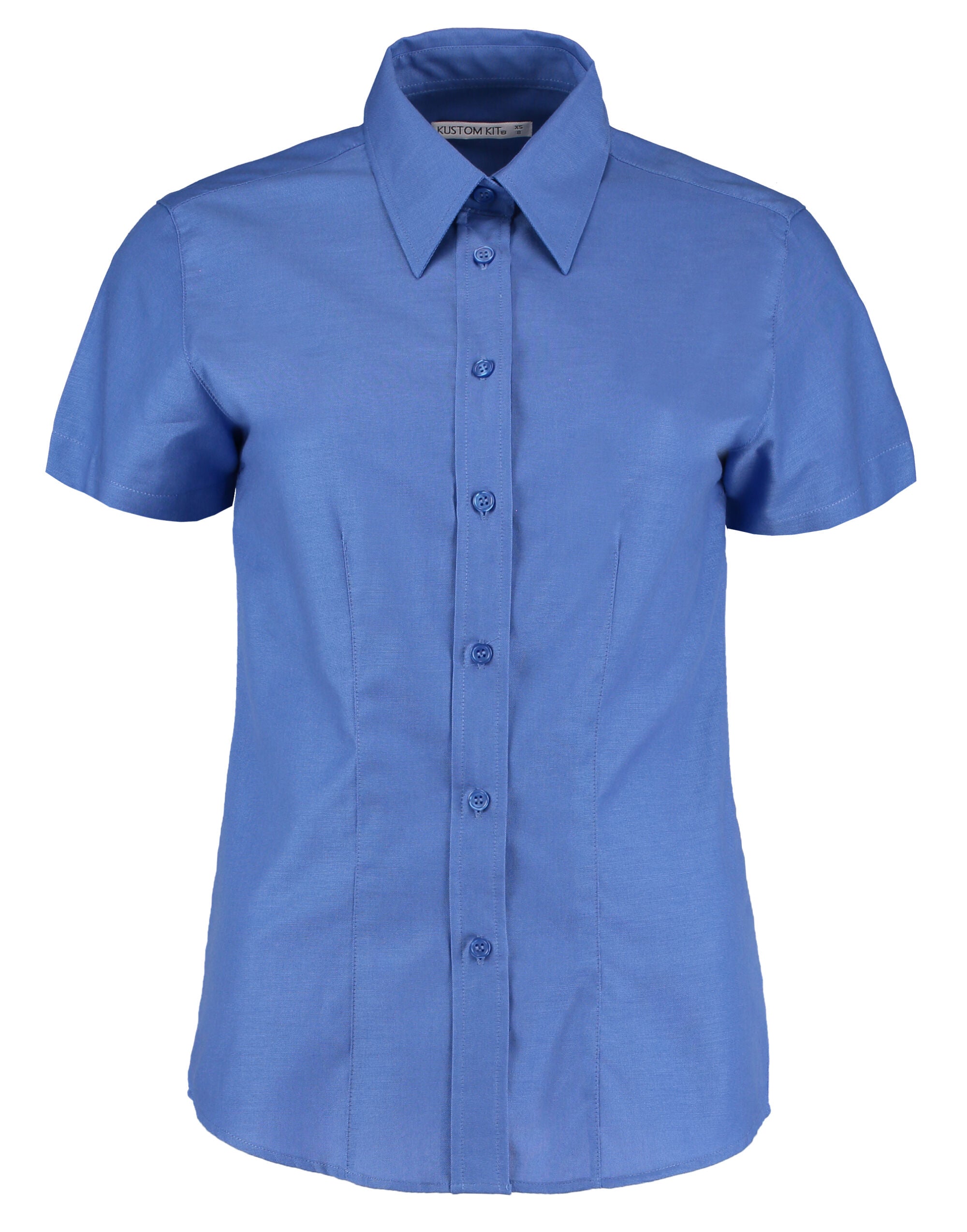 Kustom Kit Ladies SS Workwear Shirt KK360 - Italian Blue - Customisable Shirts