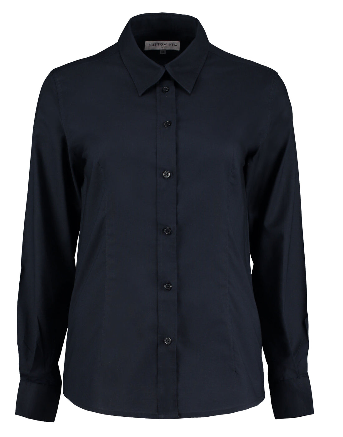 Kustom Kit Ladies LS Workwear Shirt KK361 - French Navy - Customisable Shirts
