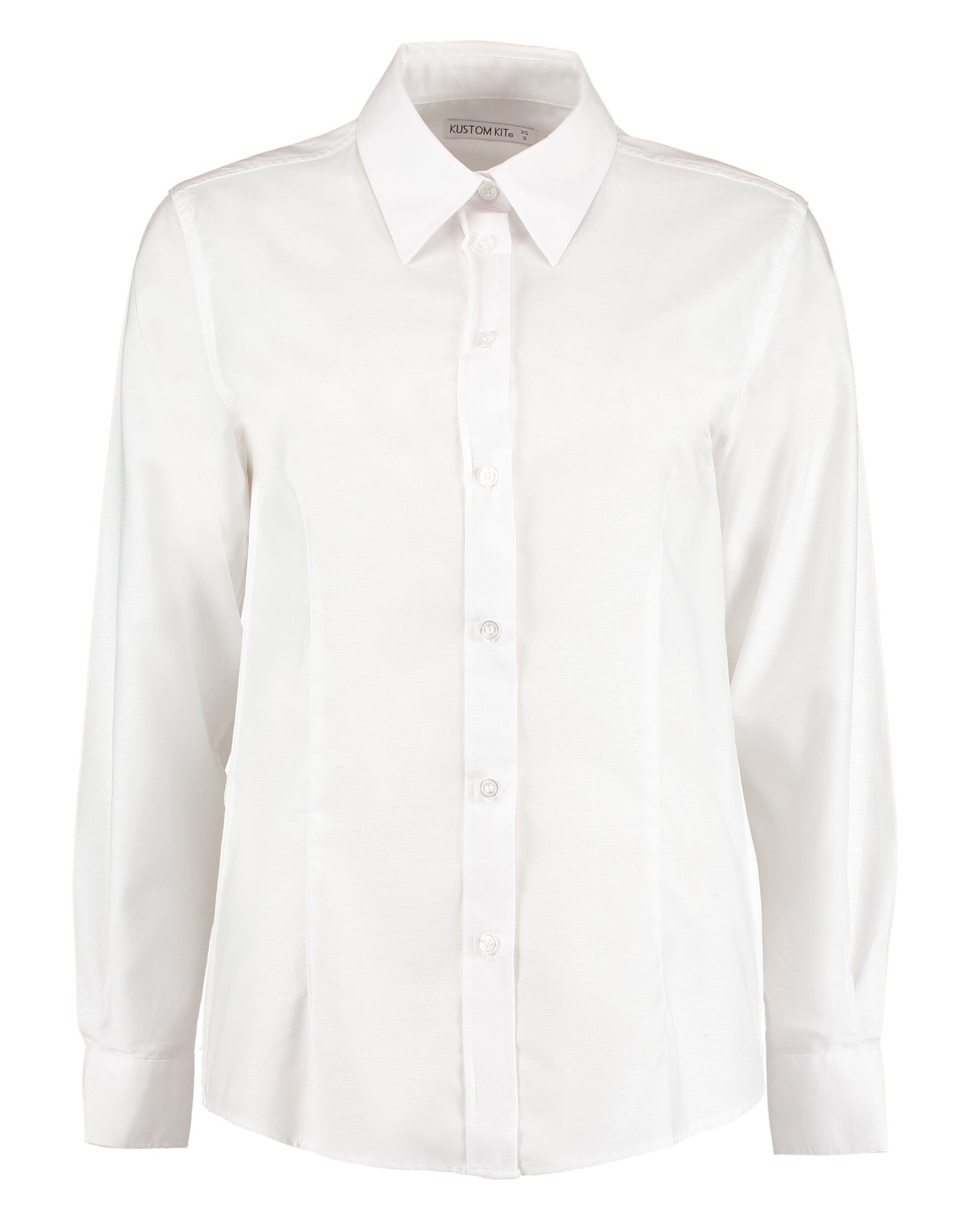 Kustom Kit Ladies LS Workwear Shirt KK361 - White - Customisable Shirts