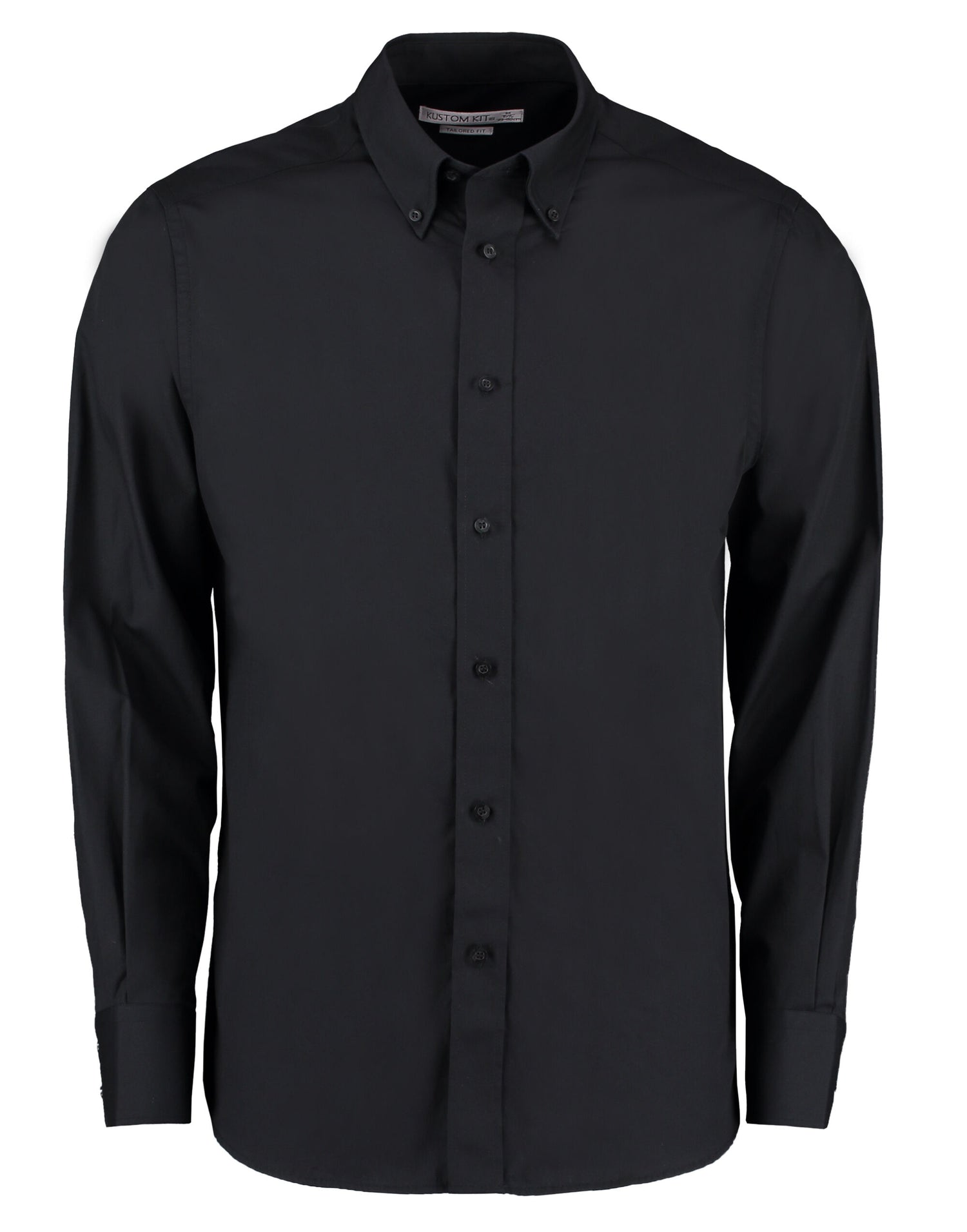 Kustom Kit Mens LS Tailored City Shirt KK386 - Black - Customisable Corporate Wear