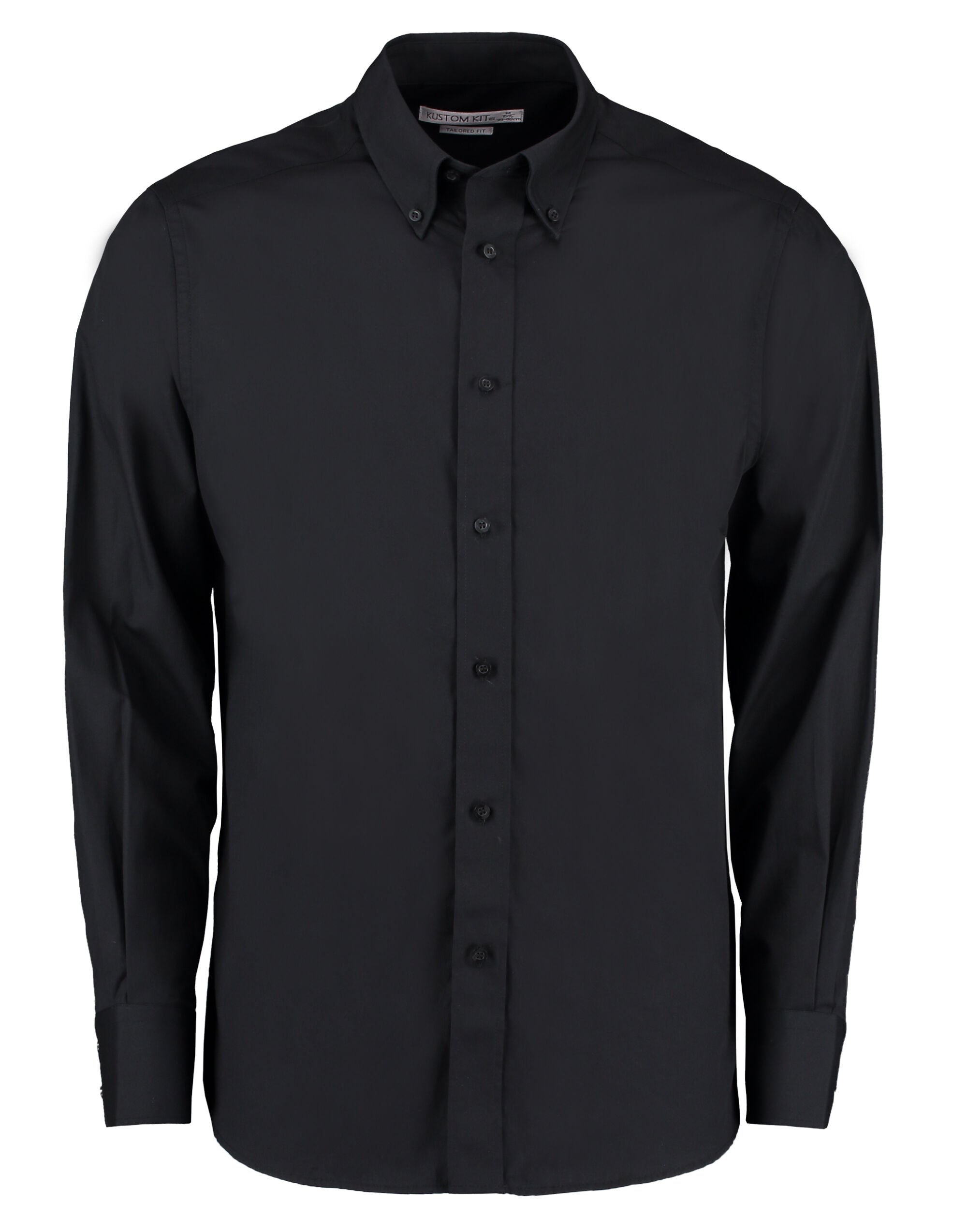 Kustom Kit Mens LS Tailored City Shirt KK386 - Black - Customisable Corporate Wear