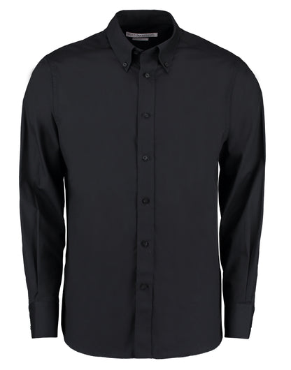 Kustom Kit Mens LS Tailored City Shirt KK386 - Black - Customisable Corporate Wear