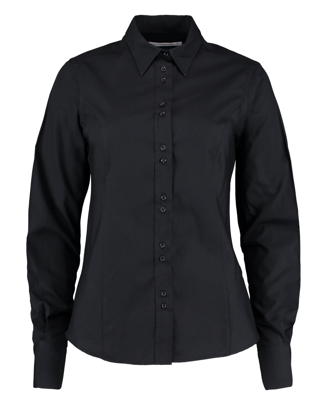 Kustom Kit Ladies LS Tailored City Shirt KK388 - Black - Customisable Corporate Wear