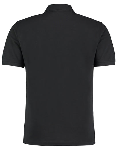 Kustom Kit Mens Slim Superwash Polo KK413 - Black - Customisable Polos
