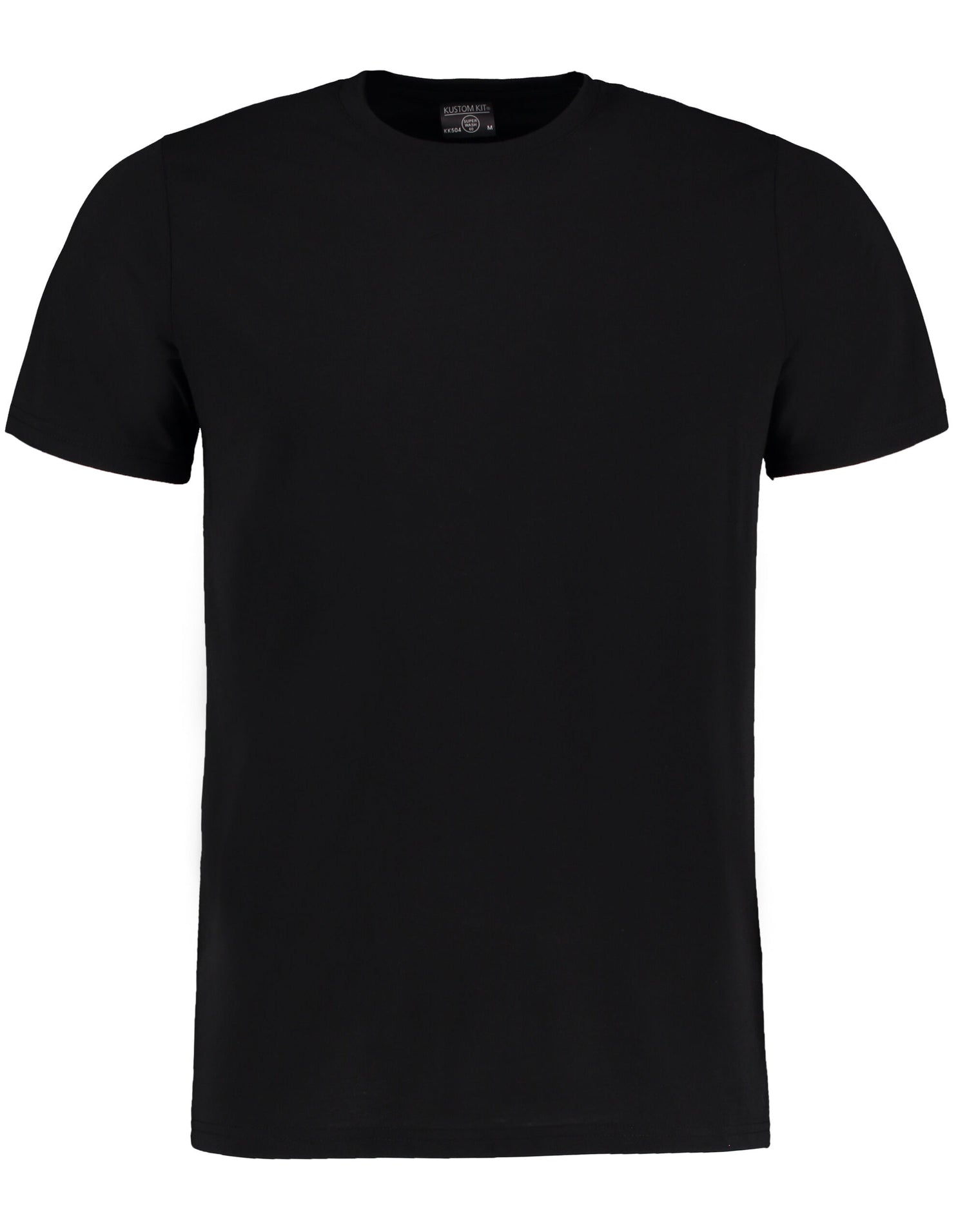Kustom Kit Mens Fashion Superwash Tee KK504 - Black - Customisable T-Shirts