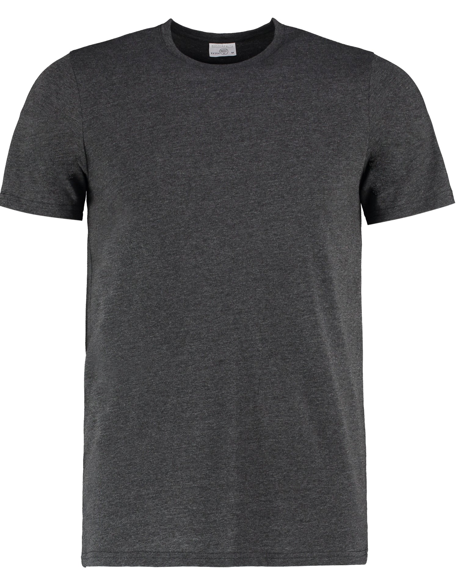 Kustom Kit Mens Fashion Superwash Tee KK504 - Black Melange - Customisable T-Shirts