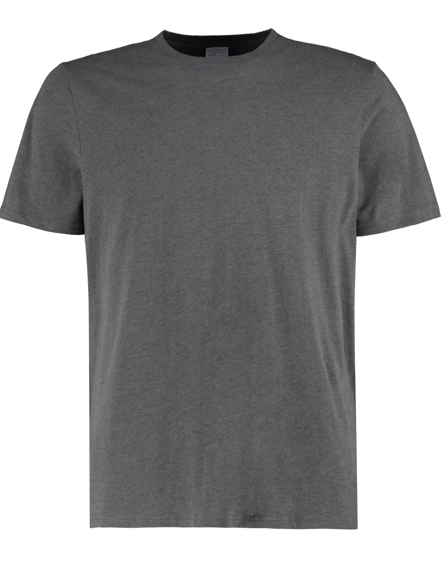 Kustom Kit Mens Fashion Fit Cotton Tee KK507 - Dark Grey Marl - Customisable T-Shirts