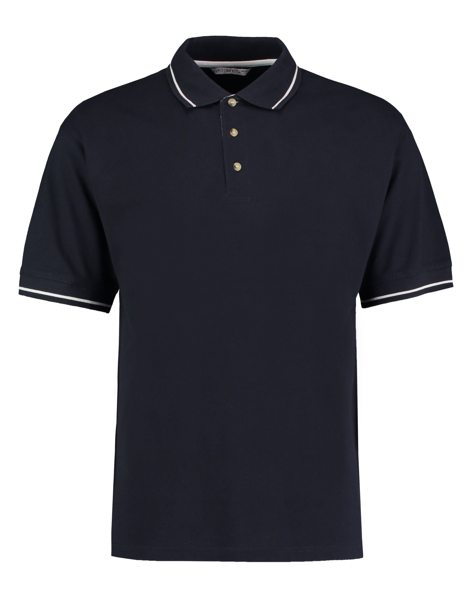 Kustom Kit Mens Classic StMellion Polo KK606 - Navy White - Customisable Polos