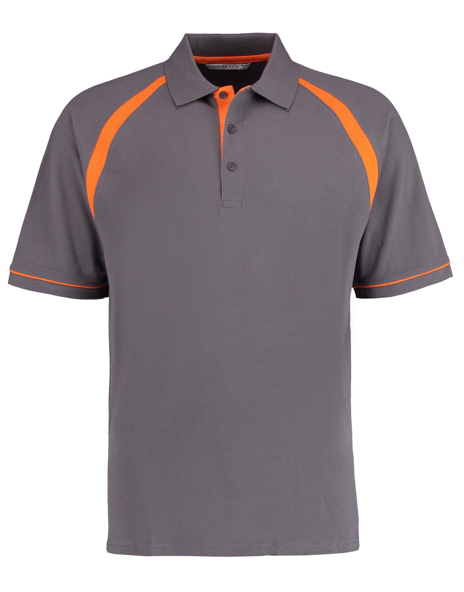 Kustom Kit Men Classic Fit Oak Hill Polo KK615 - Charcoal Orange - Customisable Polos