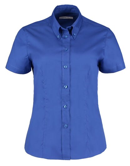 Kustom Kit Lady SS Tailored Oxford Shirt KK701 - Royal Blue - Customisable Shirts