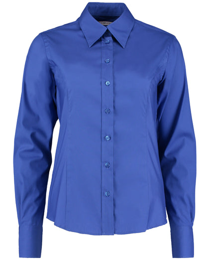 Kustom Kit Lady LS Tailored Oxford Shirt KK702 - Royal Blue - Customisable Shirts
