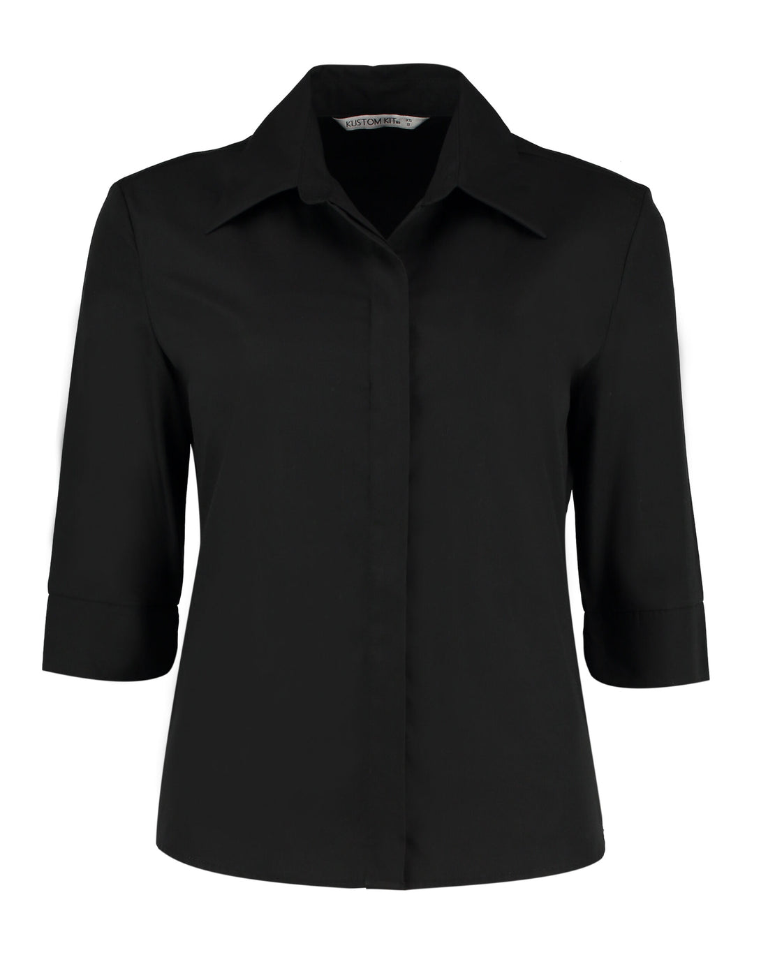 Kustom Kit Ladies 34 Continental Blouse KK715 - Black - Customisable Shirts