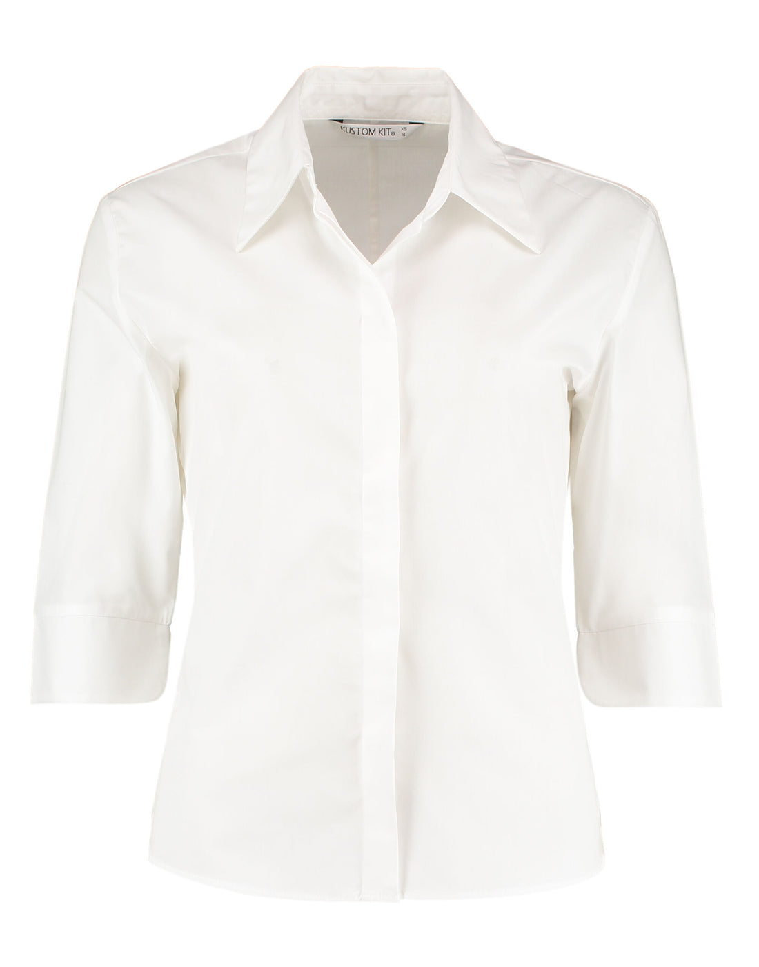 Kustom Kit Ladies 34 Continental Blouse KK715 - White - Customisable Shirts