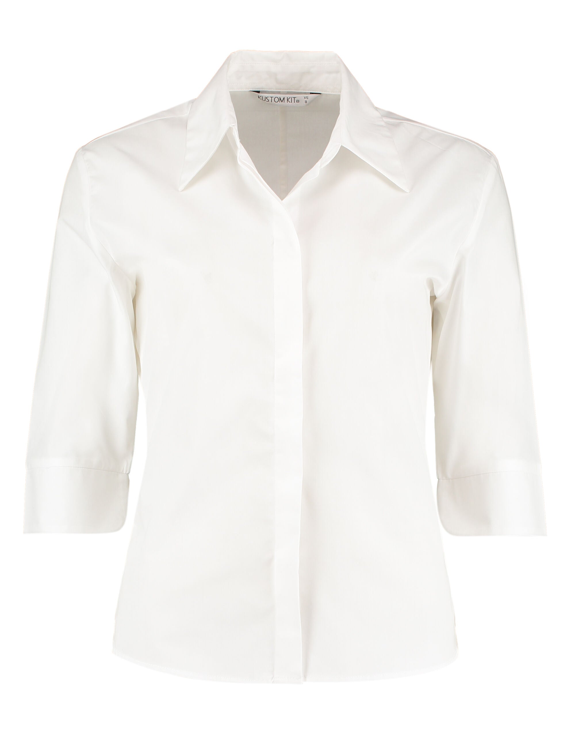 Kustom Kit Ladies 34 Continental Blouse KK715 - White - Customisable Shirts