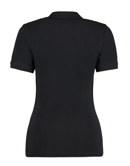 Kustom Kit Ladies Comfortec VNeck Polo KK732 - Black - Customisable Polos