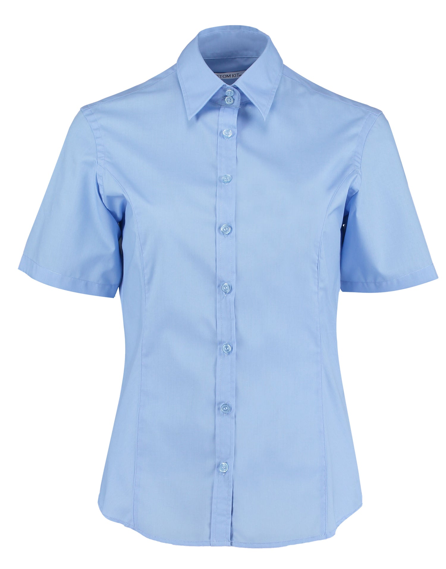 Kustom Kit Lady Tailor SS Business Shirt kk742f - Light Blue - Customisable Shirts