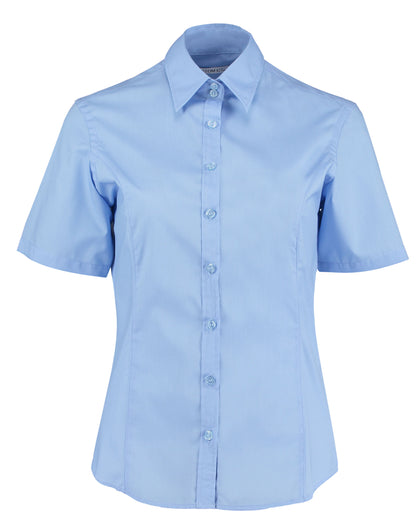 Kustom Kit Lady Tailor SS Business Shirt kk742f - Light Blue - Customisable Shirts