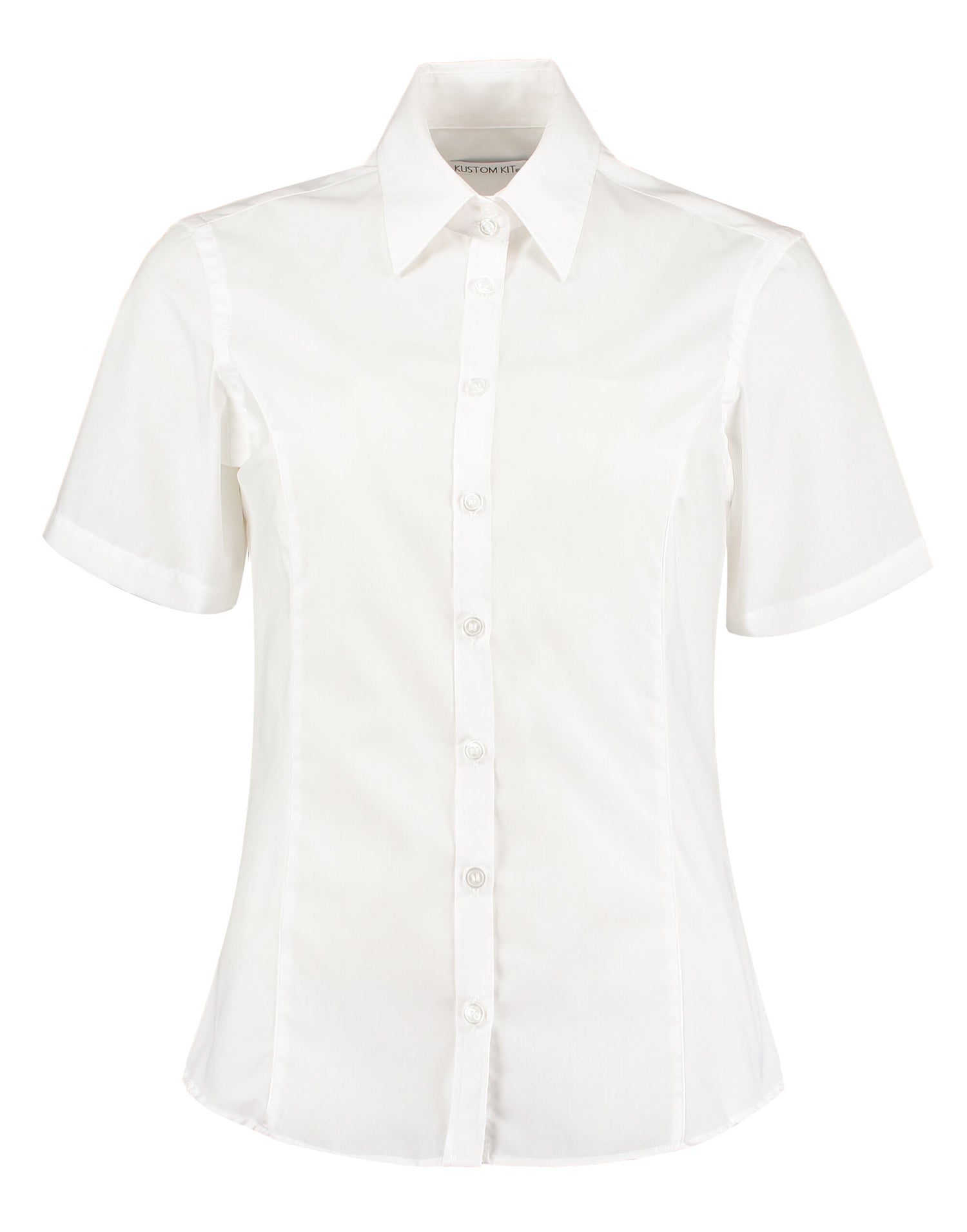 Kustom Kit Lady Tailor SS Business Shirt kk742f - White - Customisable Shirts