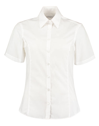 Kustom Kit Lady Tailor SS Business Shirt kk742f - White - Customisable Shirts