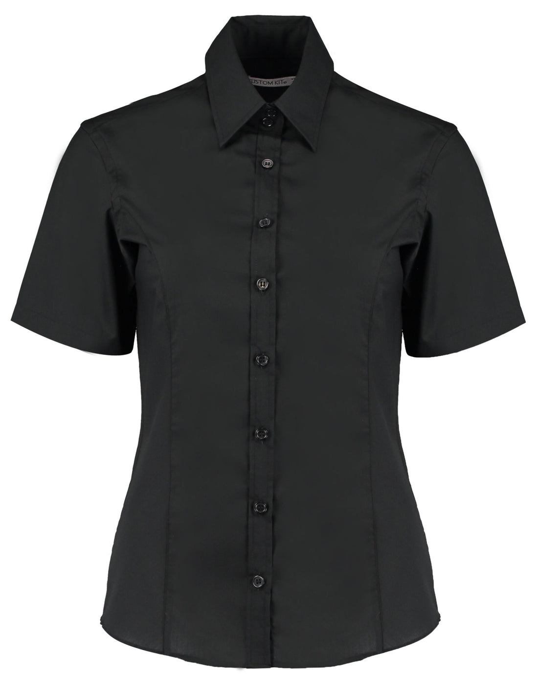 Kustom Kit Lady Tailor SS Business Shirt kk742f - Black - Customisable Shirts