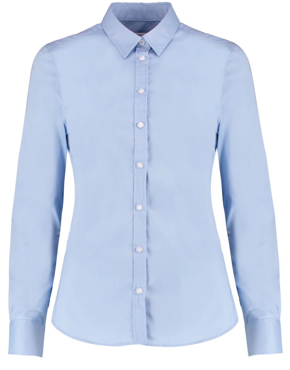 Kustom Kit Lady LS Stretch Oxford Shirt KK782 - Light Blue - Customisable Shirts