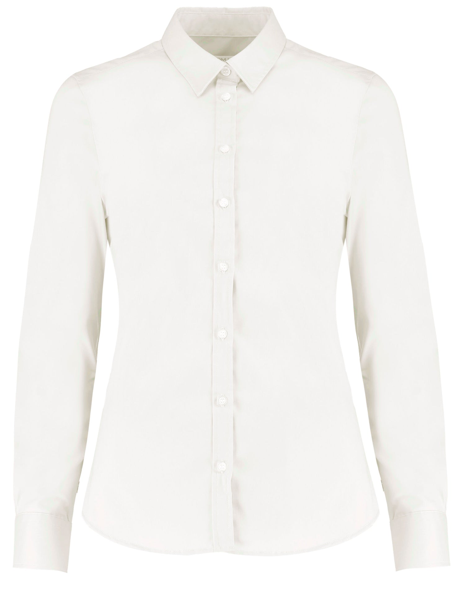 Kustom Kit Lady LS Stretch Oxford Shirt KK782 - White - Customisable Shirts