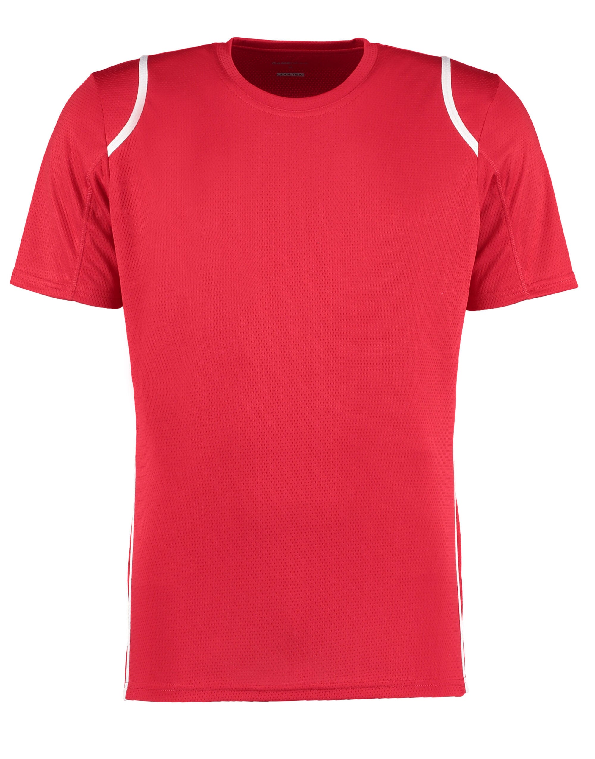 Kustom Kit Mens Cooltex Contrast Tee KK991 - Red White - Customisable Sportswear