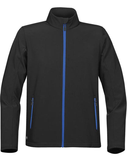 Stormtech Mens Orbiter Softshell 1 - Black Azure Blue - Customisable Jacket