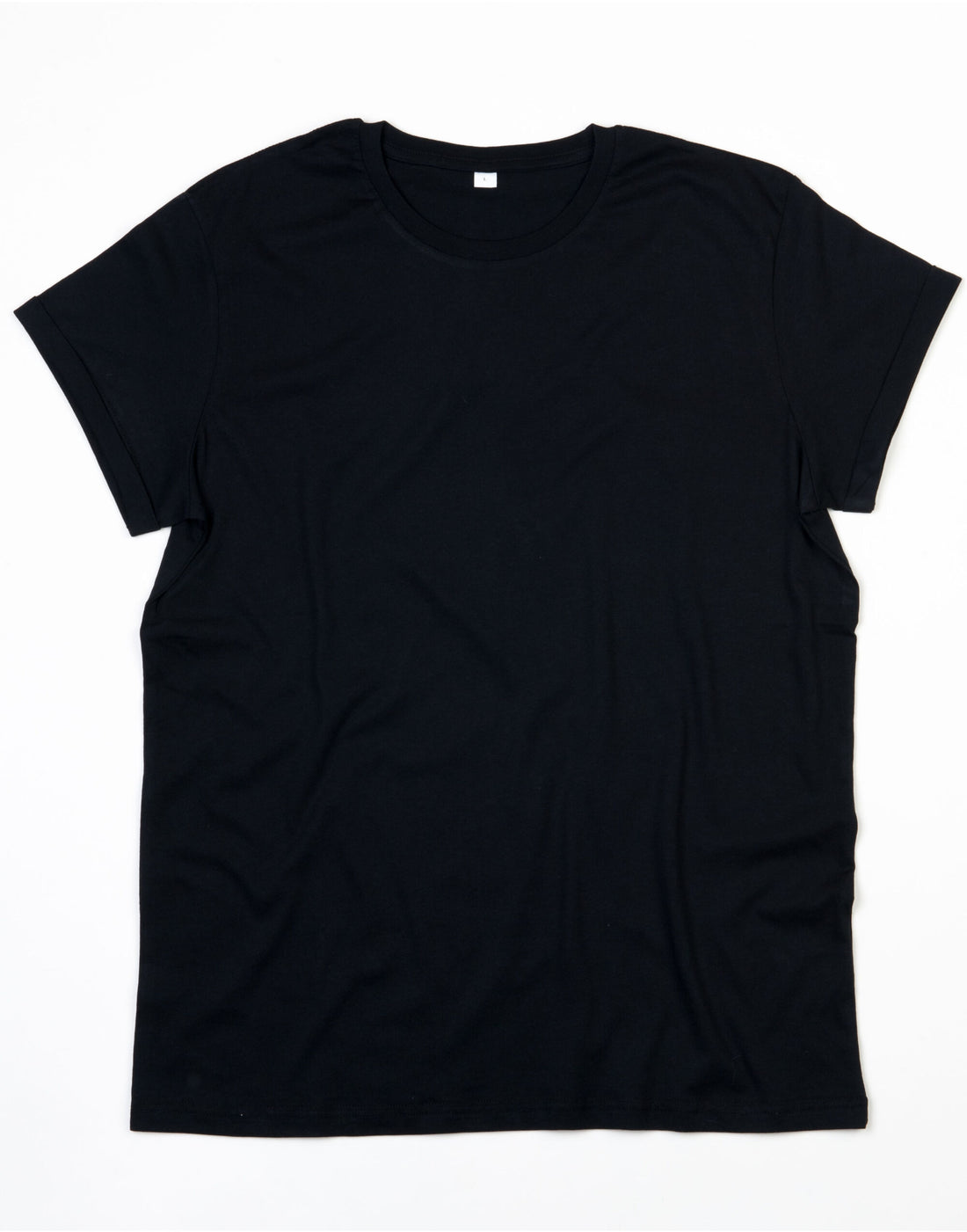 Mantis Mens Roll Sleeve T M80 - Black - Customisable T-Shirts