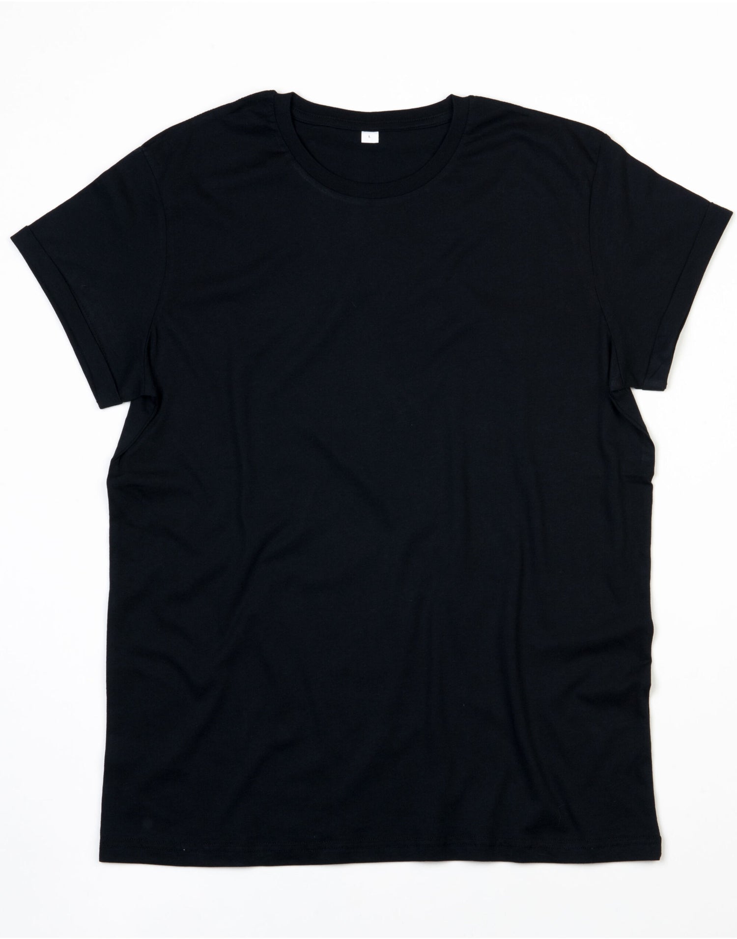 Mantis Mens Roll Sleeve T M80 - Black - Customisable T-Shirts