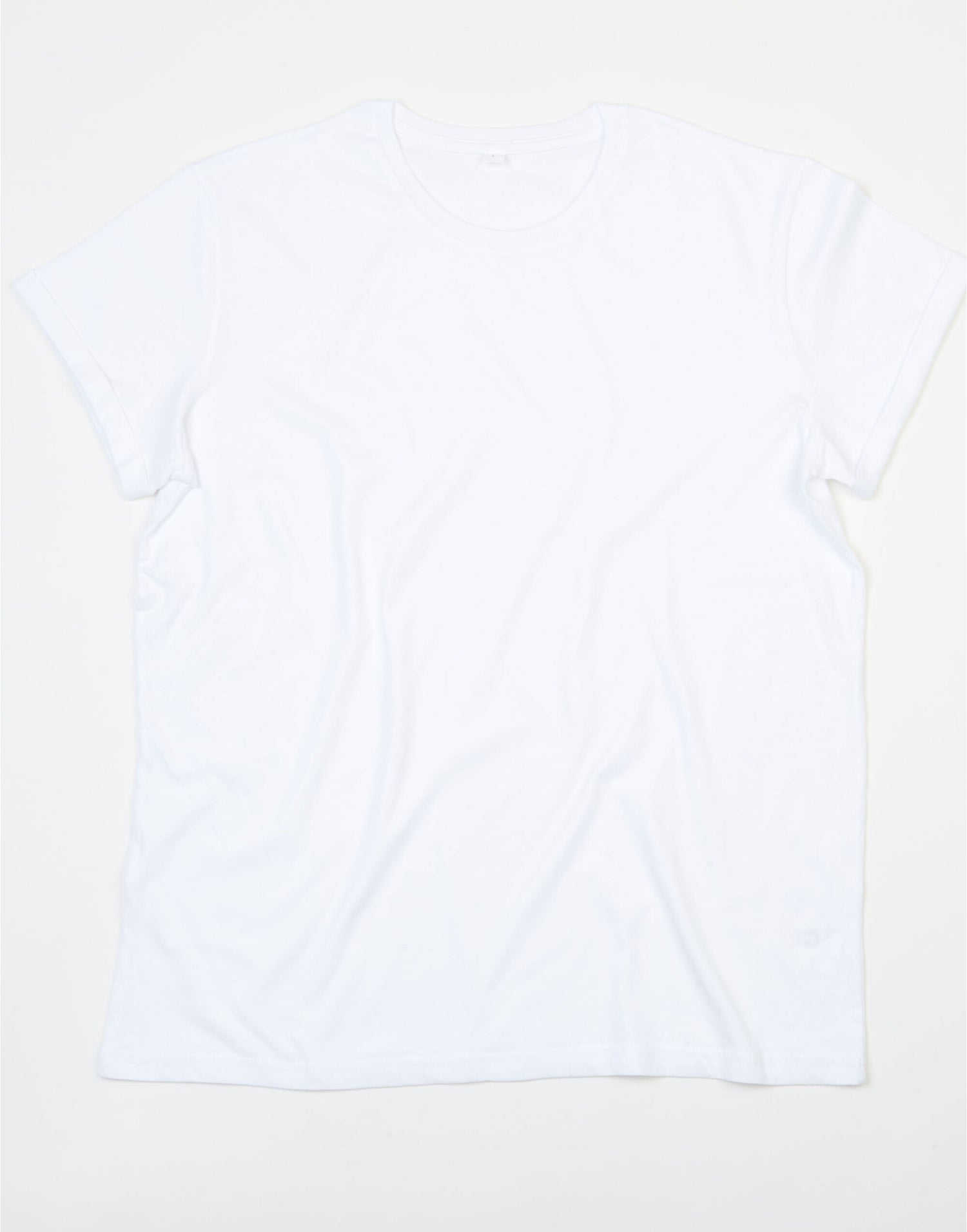 Mantis Mens Roll Sleeve T M80 - White - Customisable T-Shirts