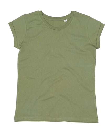 Mantis Womens Roll Sleeve T M81 - Soft Olive - Customisable T-Shirts